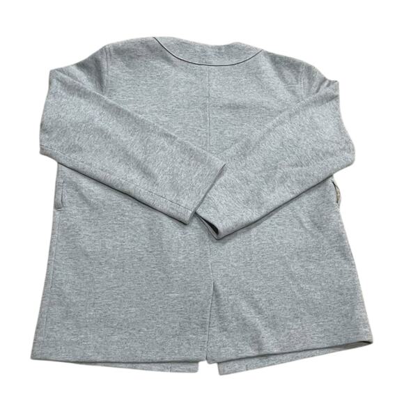 J.Crew Gray Open-Front Sweater Blazer Cardigan Sz M Preppy Knit Stretch Sweater - Picture 6 of 6